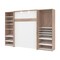 Bestar Cielo 119W Full Murphy Bed with 2 Shelving Units (118W), Rustic Brown & White 80894-000009 - alternate 1